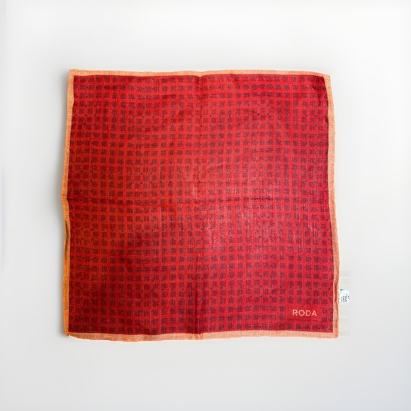Roda Other - Roda 100% Linen Pocket Square In Multicolor Made in Italy